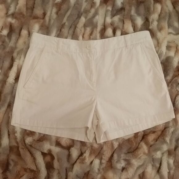 Joe Fresh Shorts Cotton 3 Inch Inseam Off White Cream Flat Front Pockets Size 10 - Picture 1 of 10